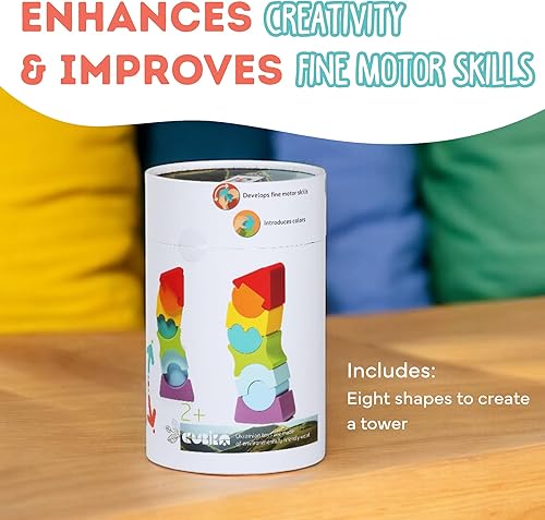 Miniatura 52 de CUBIKA Camión grúa de madera – Juego de vehículos de construcción magnética para niños pequeños a partir de 18 meses – Juguete Montessori