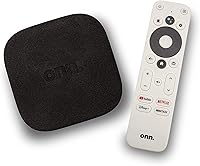 ONN Android TV 4K UHD Streaming Device with Voice Remote, Google Assistant & HDMI Cable (100026240) Black
