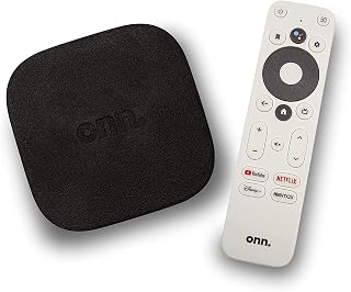 ONN Android TV 4K UHD Streaming Device with Voice Remote, Google Assistant & HDMI Cable (100026240) Black