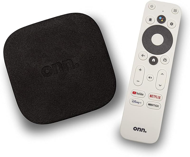 Dispositivo de transmisión Android TV 4K UHD con control remoto por voz Asistente de Google y cable HDMI de alta velocidad (100026240) Negro