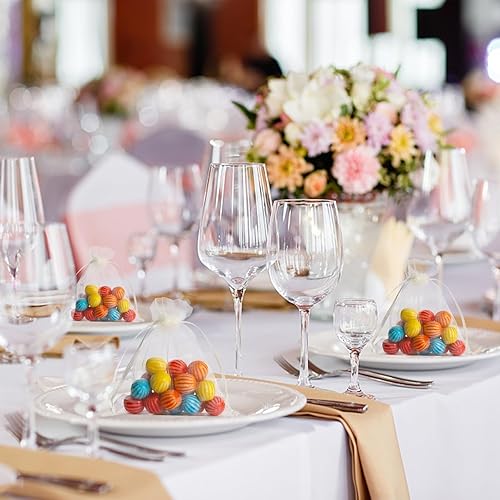 Miniatura 6 de Hopttreely Bolsas de regalo de organza transparente, bolsas de 4 x 4.72 pulgadas, para dulces, joyas, bodas, fiestas, regalos, suministros de