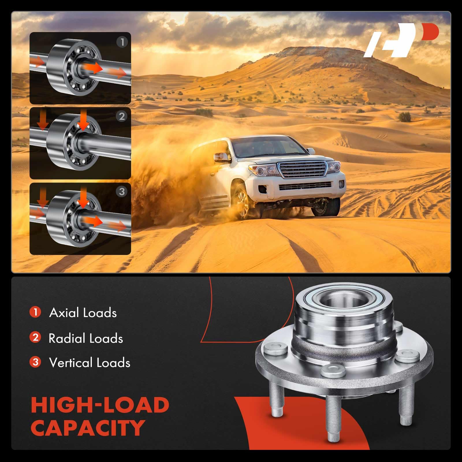 Replacement Front Wheel Bearing And Hub Assembly For 2005-2009 Ford Mustang (V6 - View #9