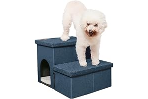 Cat Stairs 2-step Non-Slip w/ Storage Condo for Small Pets