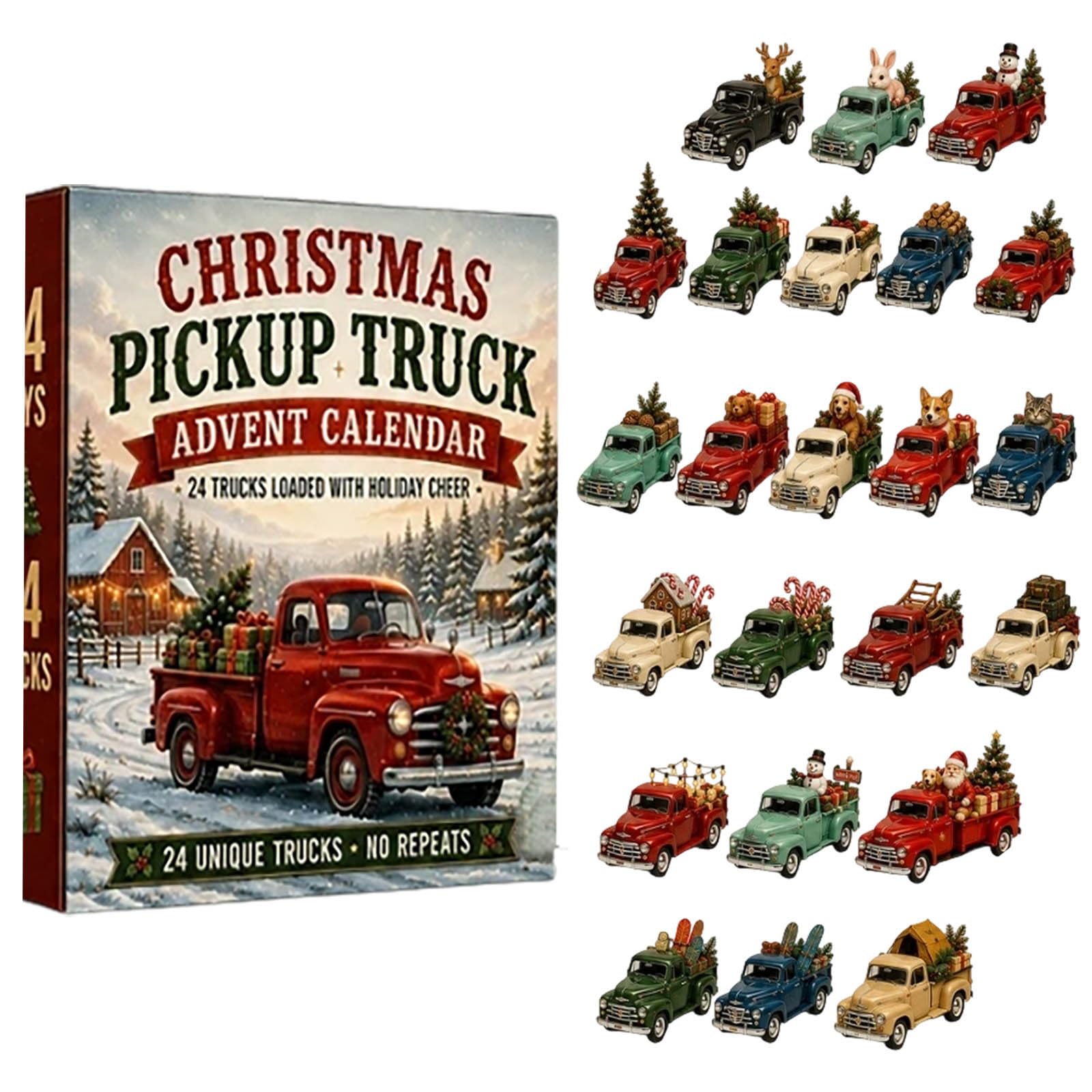 Christmas Pickup Truck Advent Calendar 2026, 24-Day Countdown