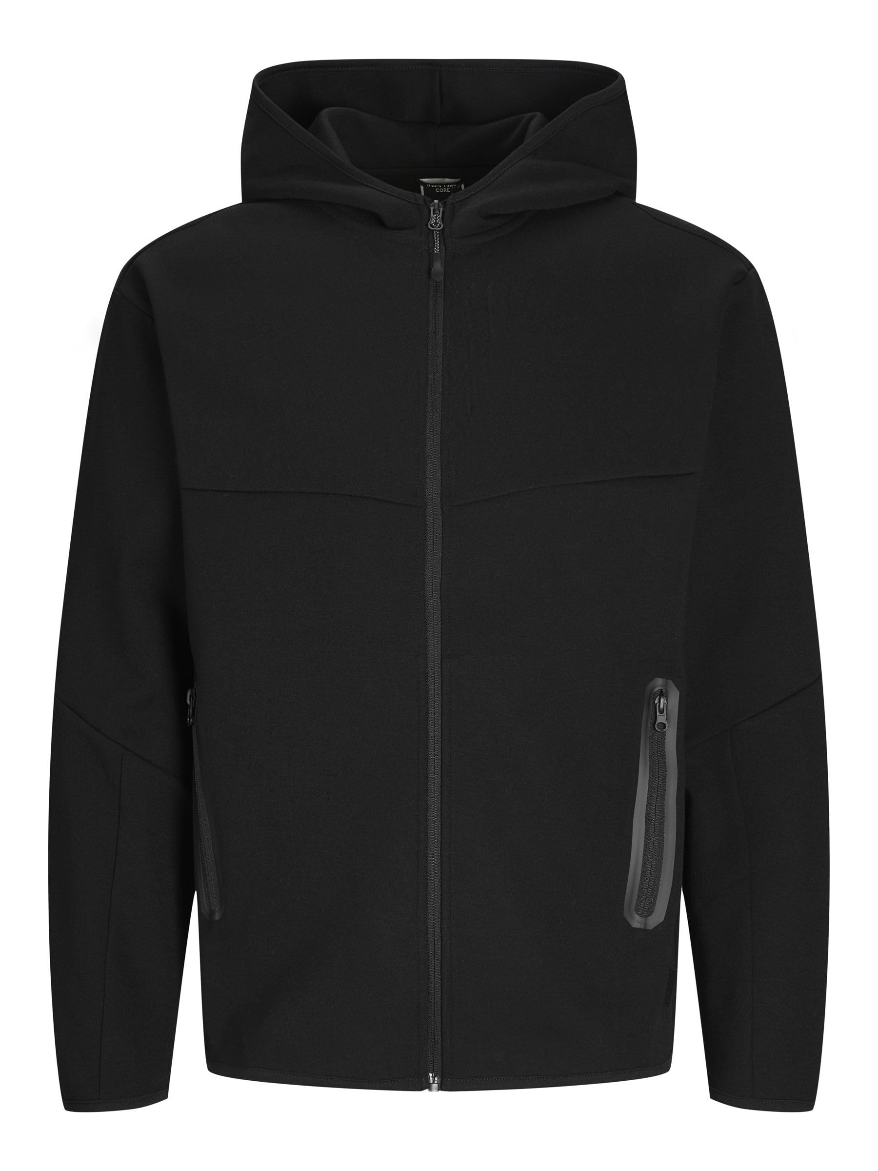 Jack & Jones Zip Hoodie Plain Zip Hoodie Black L Black L-image