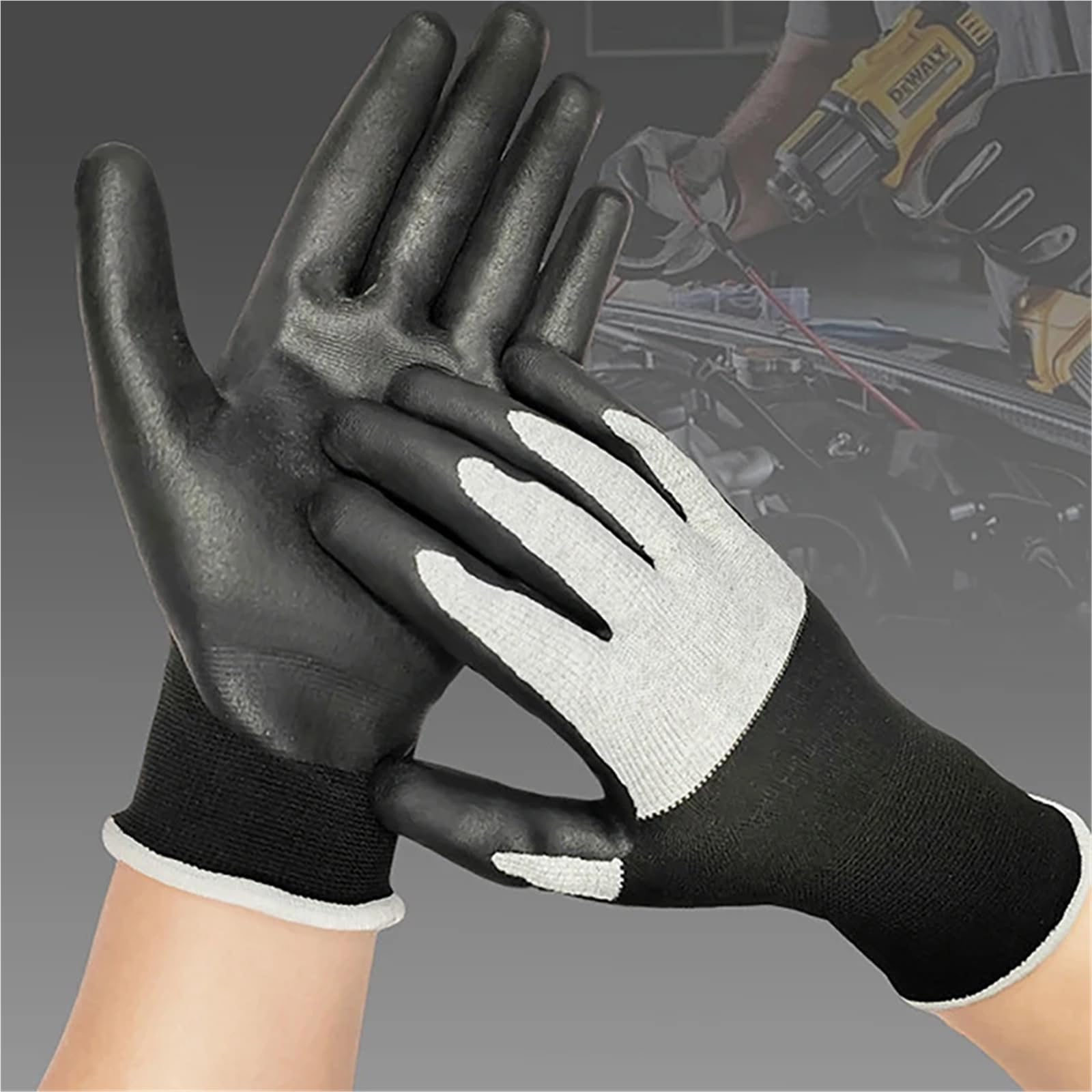 Compatible avec les gants de travail isolants for électricien 400V/500V, gants de Protection de sécurité Anti-électricité basse tension(B)