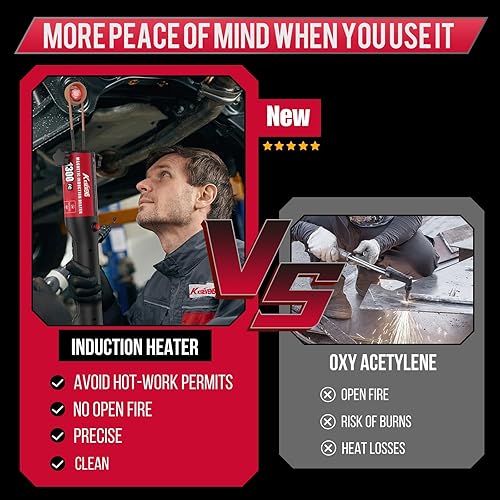 Miniatura 6 de Calentador de inducción de 1300 W 110 V, extracción de pernos, herramienta de calentador de inducción magnética de mano con 5 bobinas para