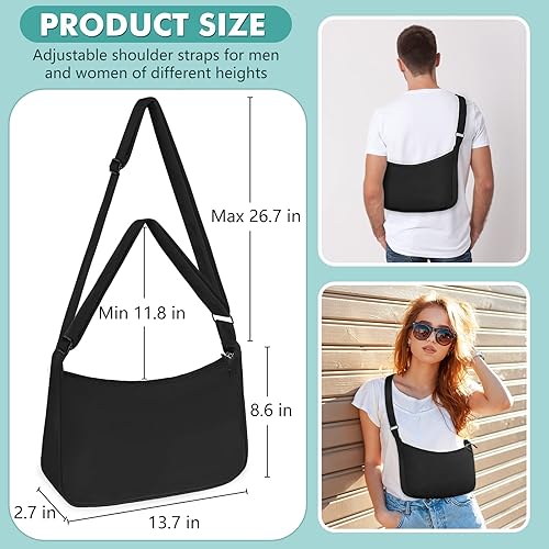 Miniatura 6 de LLYWCM Crossbody Bags for Women Men - Sling Bag - Crescent bag Nylon Crossbody Bags - Belt Bag Cross Body Fanny Pack