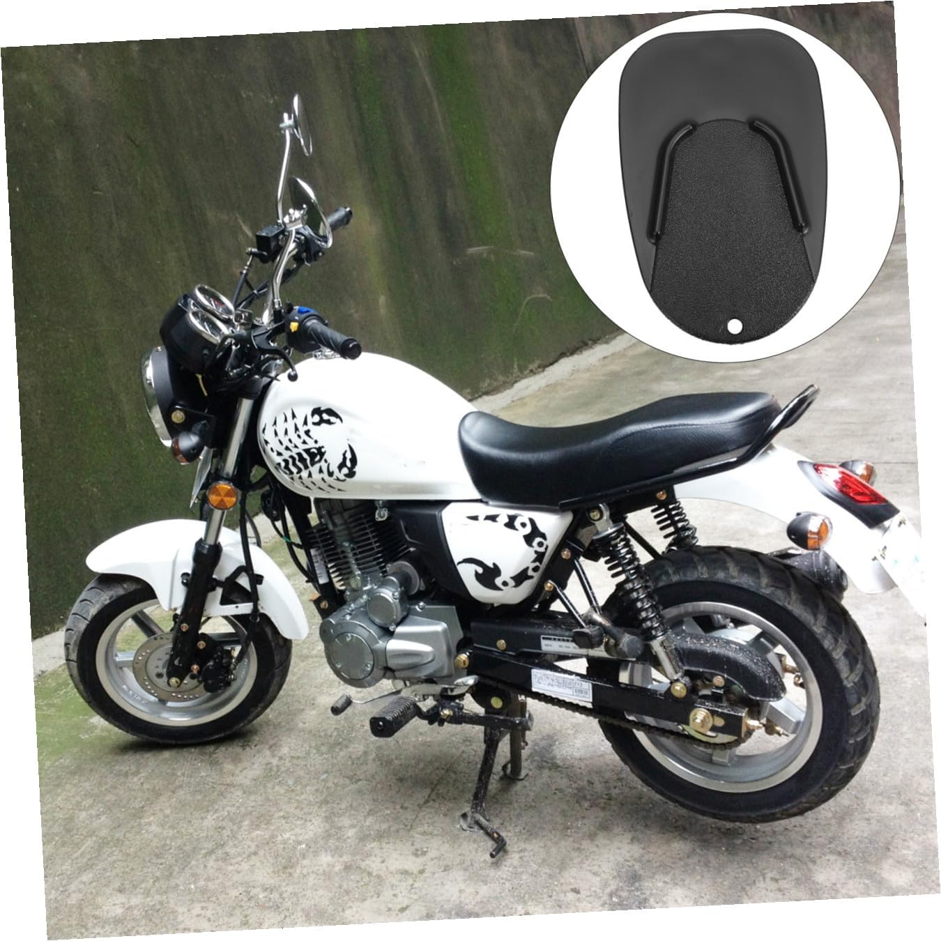 Motorcycle Side Stand Pad ABS Kickstand Support Plate for Parking