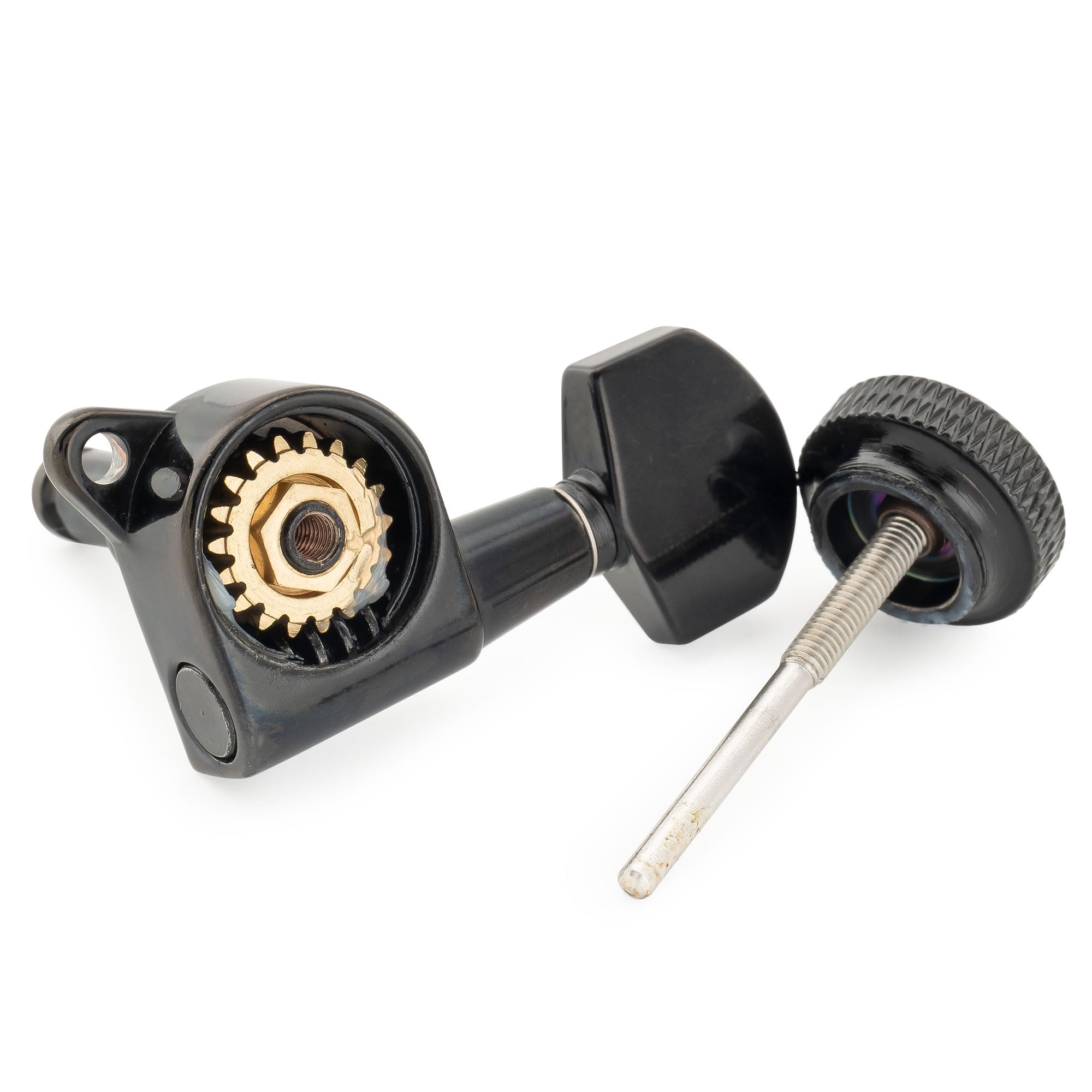 Musiclily Pro R18K-03 Mancino 6 in Linea 18:1 Meccaniche Autobloccanti Nero