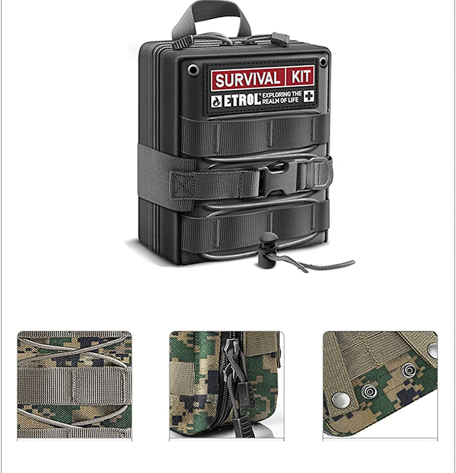 RSGK Piccolo Kit di Pronto Soccorso, Mini Kit da Trauma di Emergenza Compatto Impermeabile, per Emergenze a Casa, Ufficio, Viaggi, Escursionismo, Campeggio, All'aperto E sul Posto di Lavoro