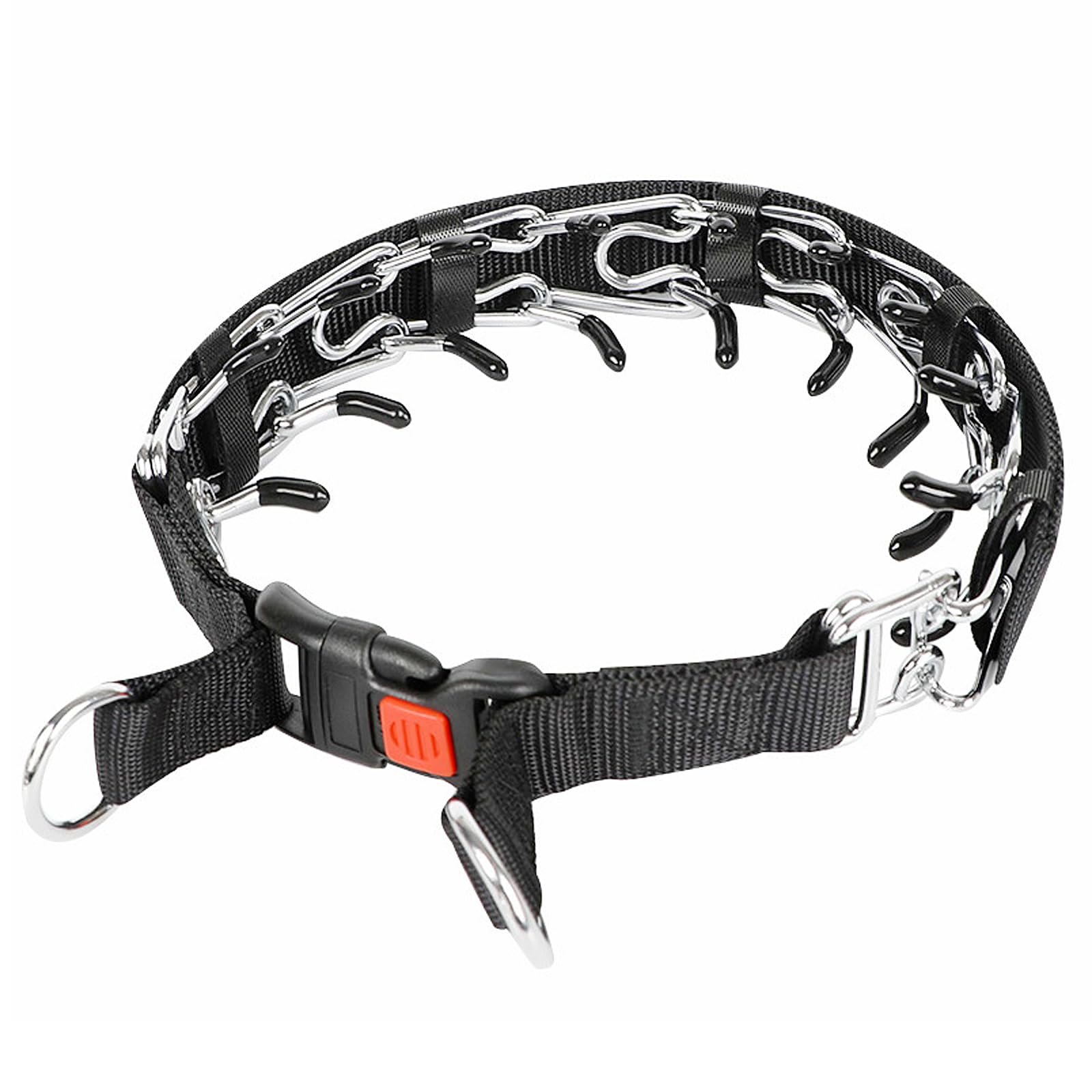Collares para mascotas, correas de metal para entrenamiento y control firmes, collar de perro ajustable para perros grandes y fuertes, collar de entrenamiento para perros (extraíble 4 mm x 60 cm)