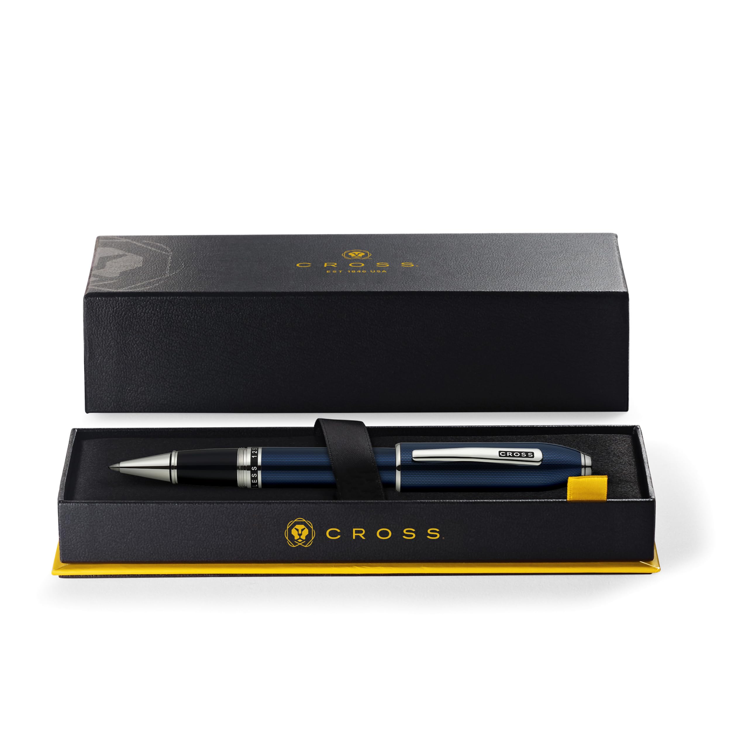 Cross Peerless Rollerball | Schreibfarbe: schwarz | transluzent kobaltblau
