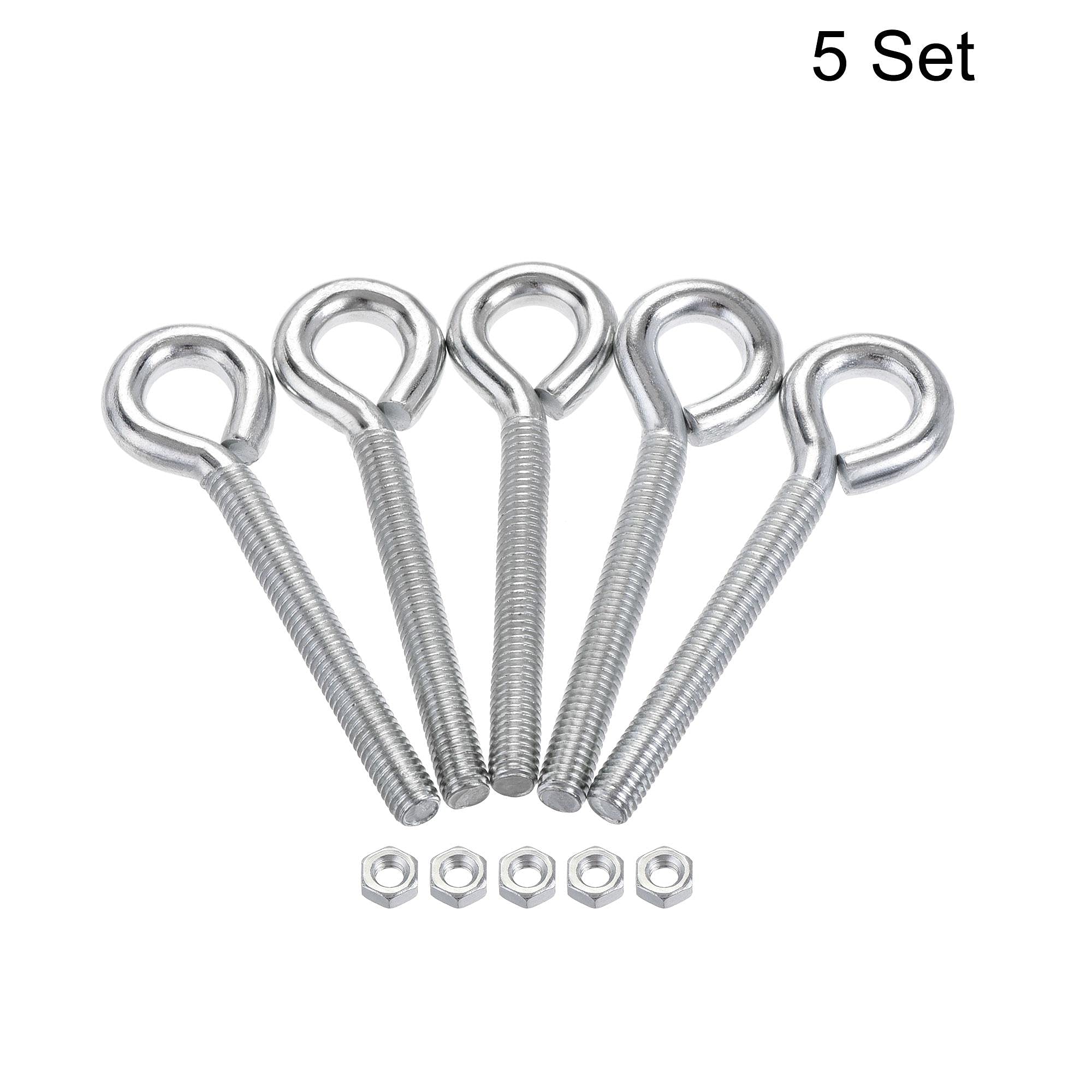 12 Tipos De Gancho De Tornillo De Ojo 304 Acero Inoxidable Tornillo Ojo DIY Cuerda Accesorios Tornillos Madera Joyería Accesorios 10 Unids No.5
