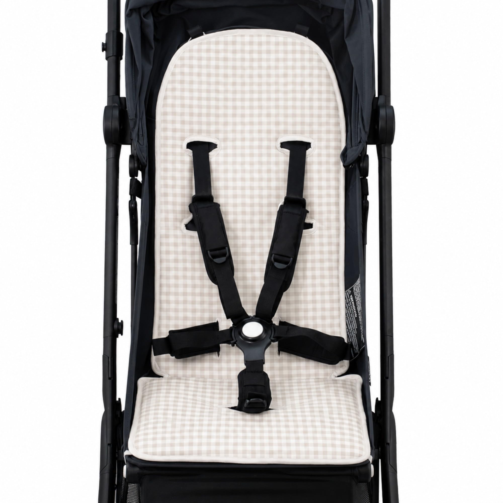JYOKO KIDS Colchoneta de Algodón 100% para cochecito y Silla de paseo Compatible con Bugaboo Butterfly (Gold Vichy)