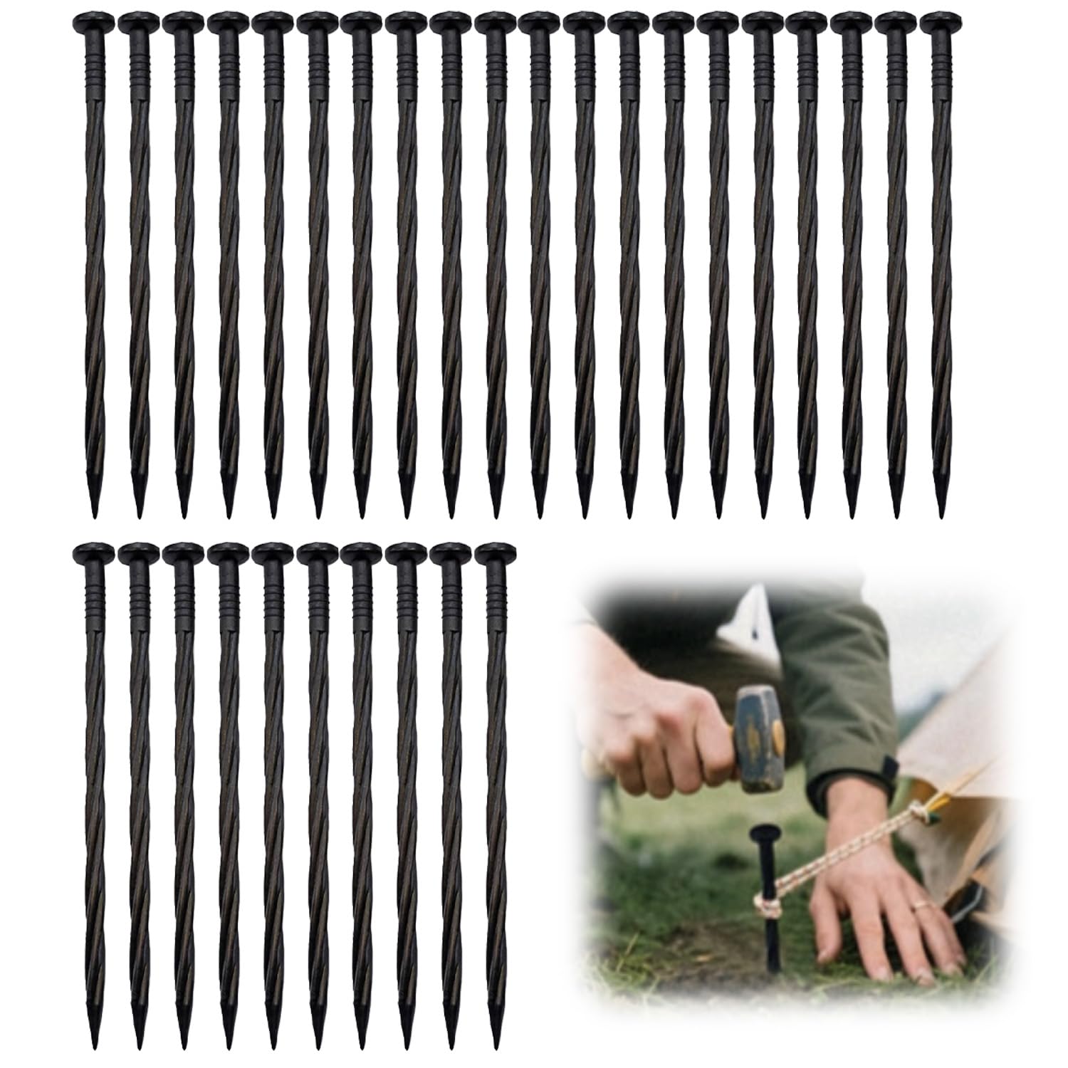 30 Pack Artificial Grass Pegs Artificial Grass Nails 5.8 Inch Rust-Proof