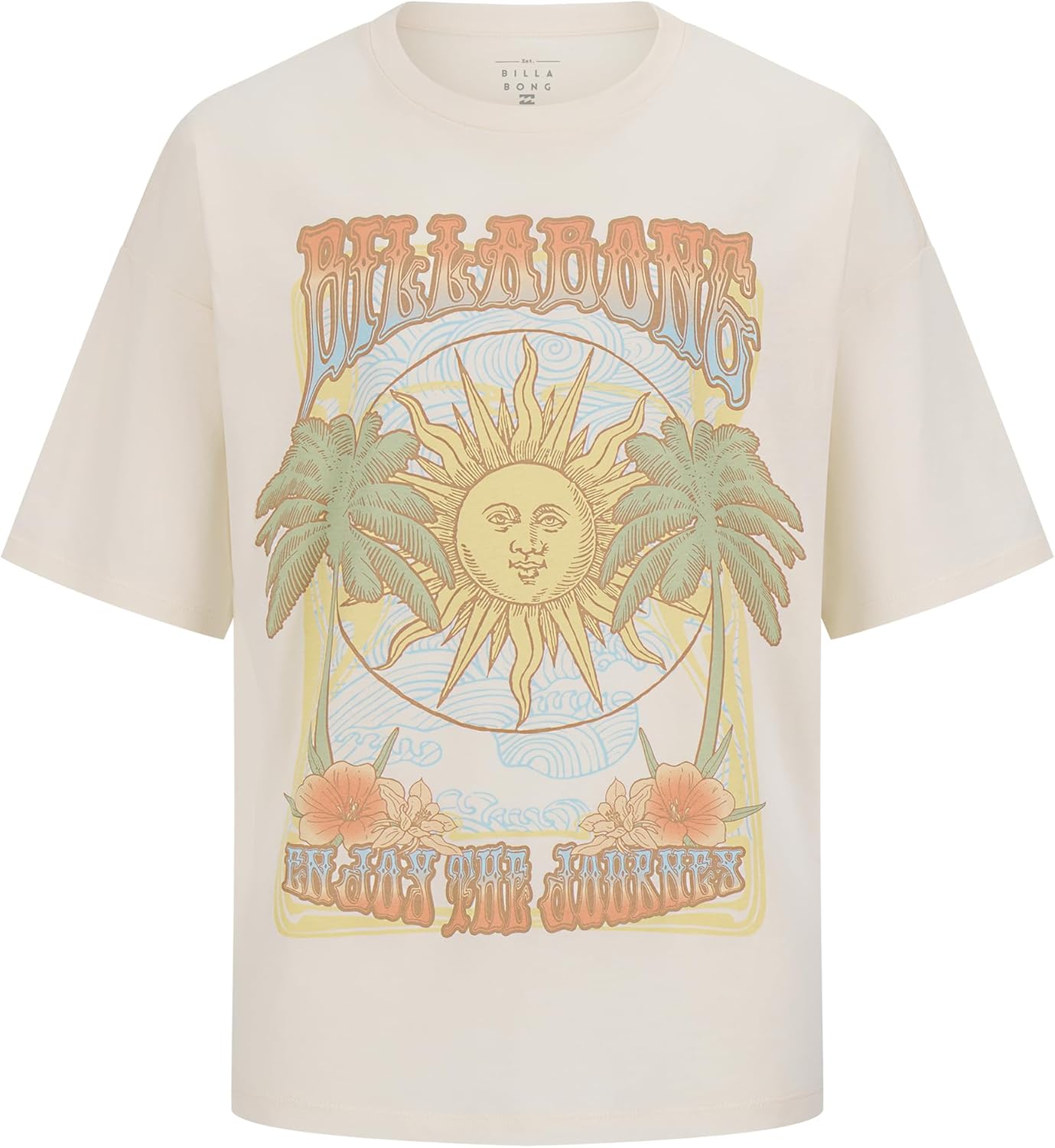 Billabong Girls Premium Short Sleeve Oversized Fit Graphic T-Shirt