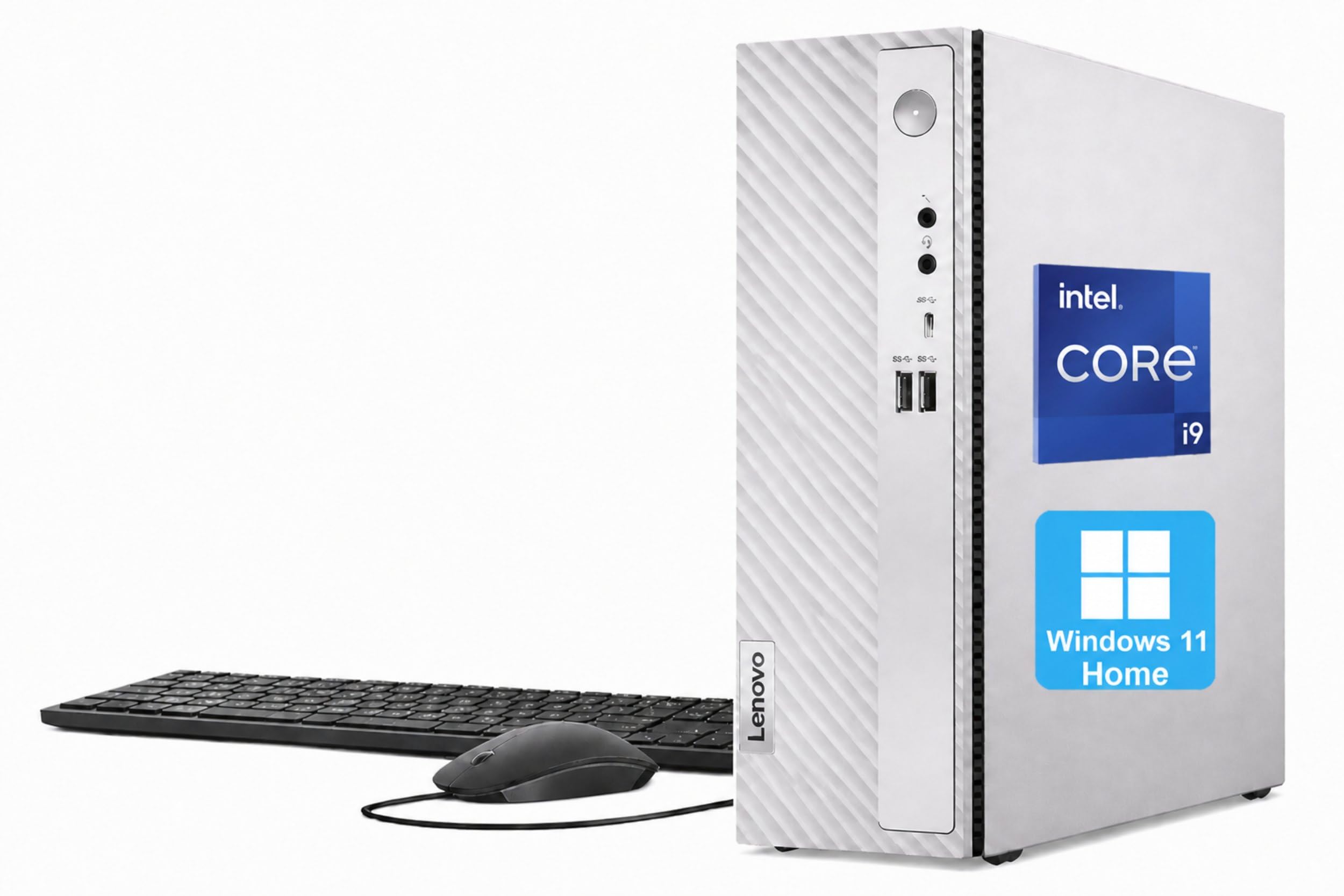 Lenovo IdeaCentre 3 SFF Business Desktop Computer, Intel Core i9-12900K(30MB Smart Cache), 32GB RAM, 1TB PCIe SSD, USB-C, HDMI, VGA, RJ-45, Wi-Fi, Wired Keyboard & Mouse, Windows 11