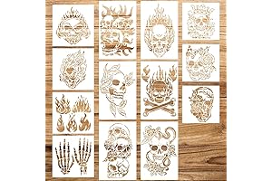 13 Stencils of Fierce Skulls: Unleash Your Artistic Potential