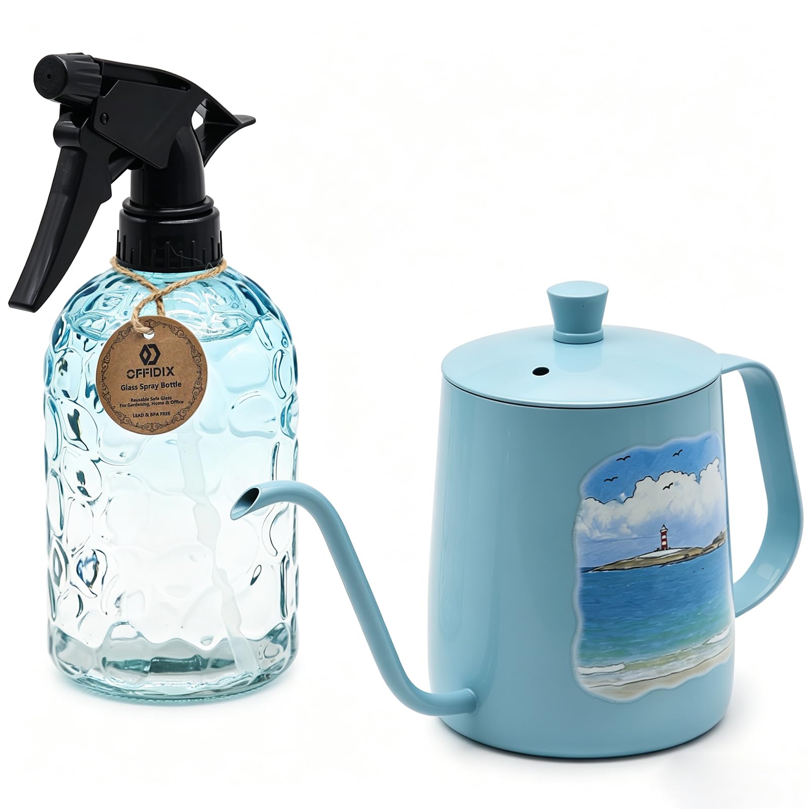 OFFIDIX Spray Bottle, 2 Pack Plant Misters Watering Spray Bottle Set - Blue
