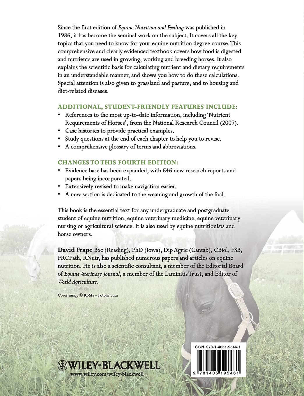 Equine Nutrition and Feeding