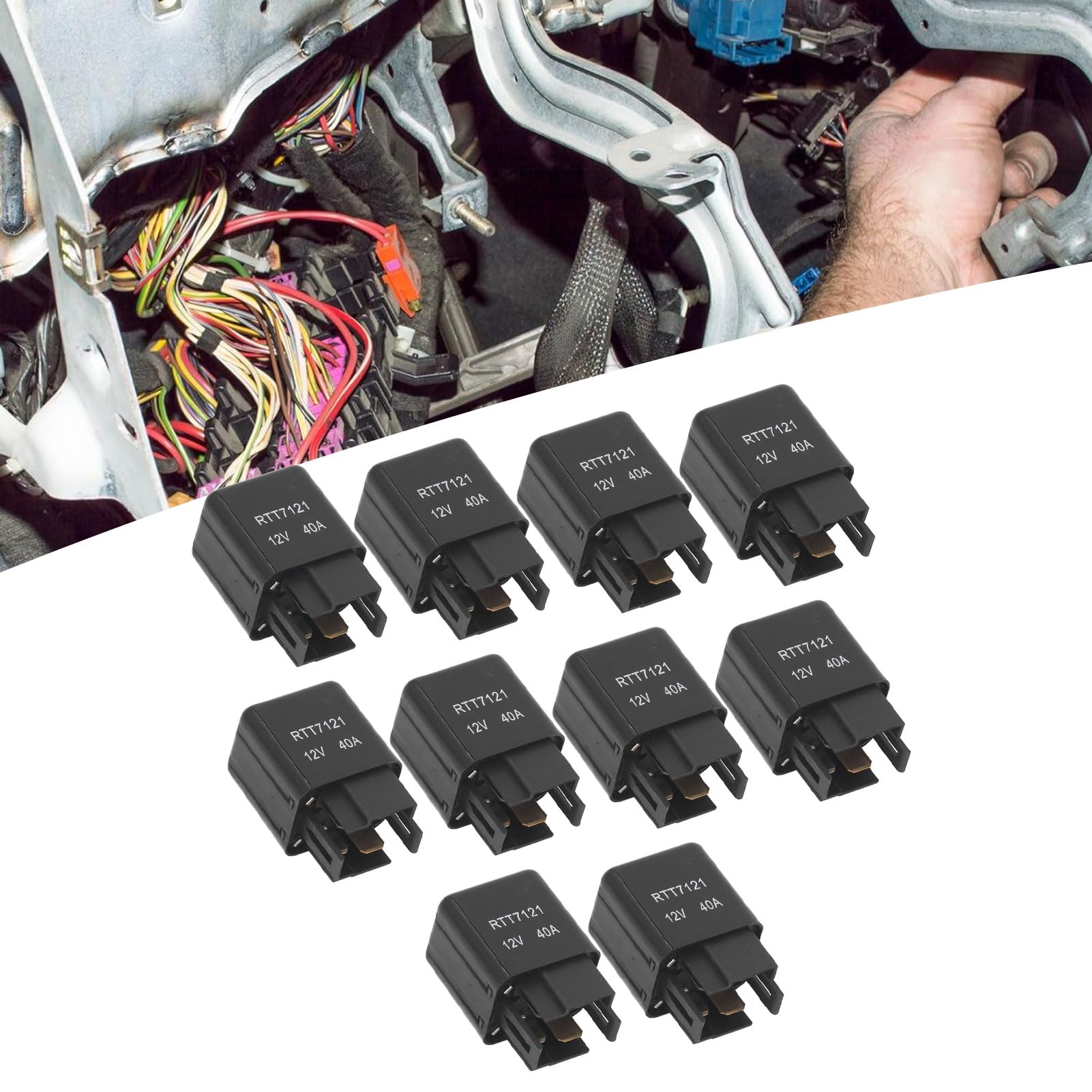 RTT7121 4pin 40A 12V przekaźnik samochodowy skutecznie kontroluje akcesoria samochodowe do modeli
