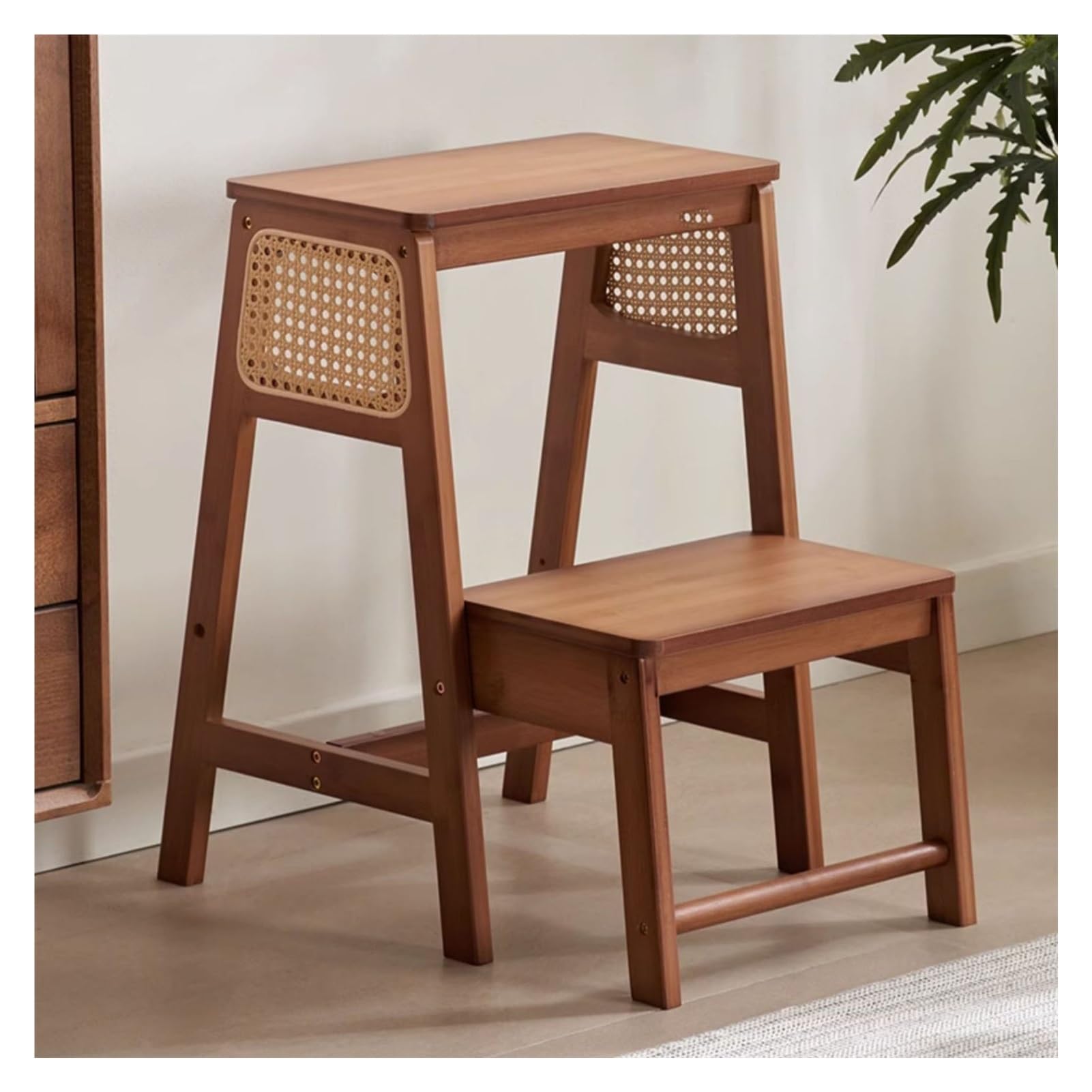 Escabeau 2 en 1 multifonction étagère de rangement placard cuisine 150kg