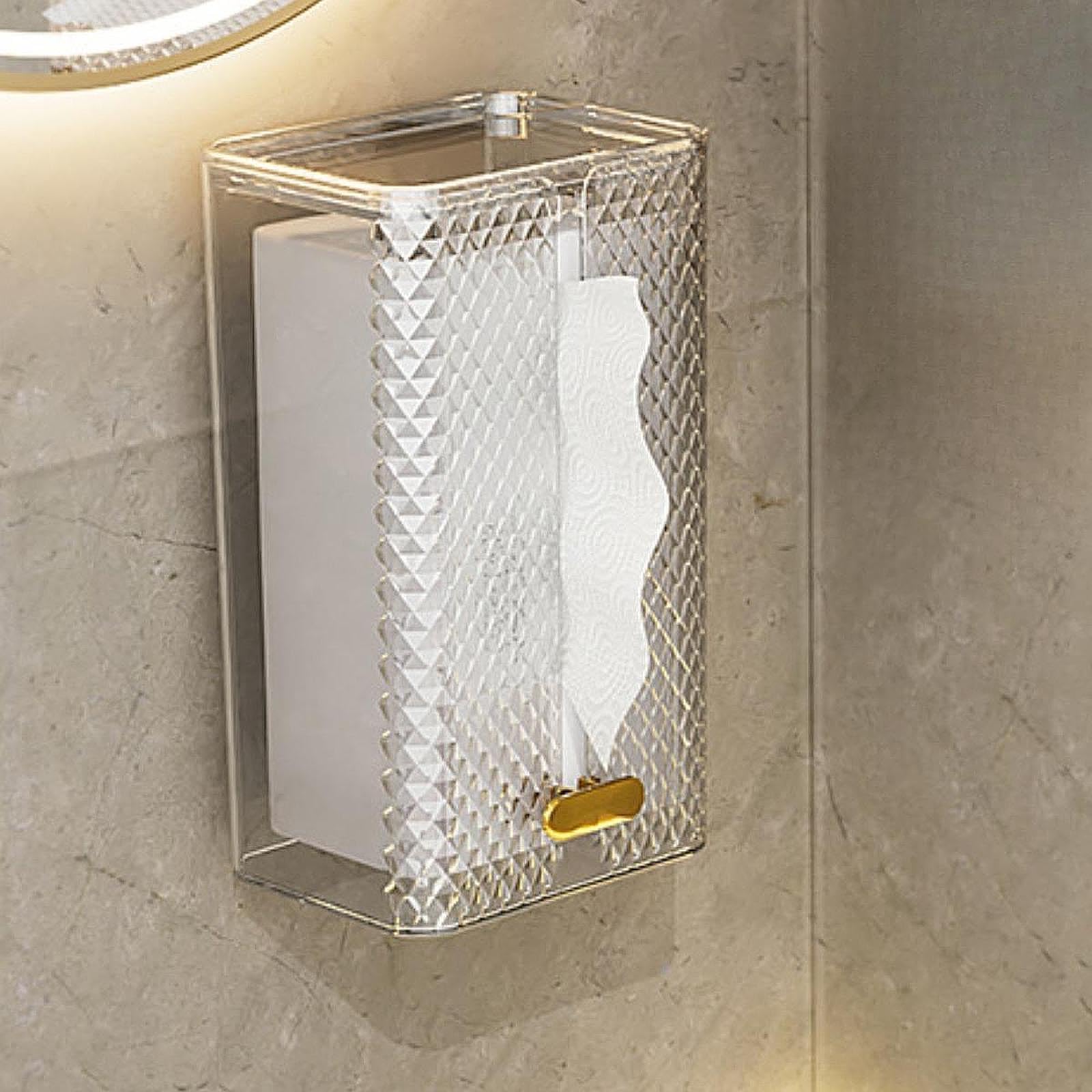Enakshi (Label) Creations Tissue Box Holder Wall Mounted Tissue Box Cover for Living Room Desk Bedroom ClearHome & Garden|Bath|Tissue Box Covers 1