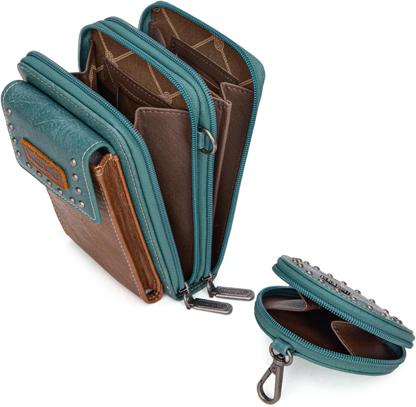 Wrangler 3Pcs Doctor Bag Sets for Women Top-handle Satchel Bag with Cell Phone Handbag and Coin Purse