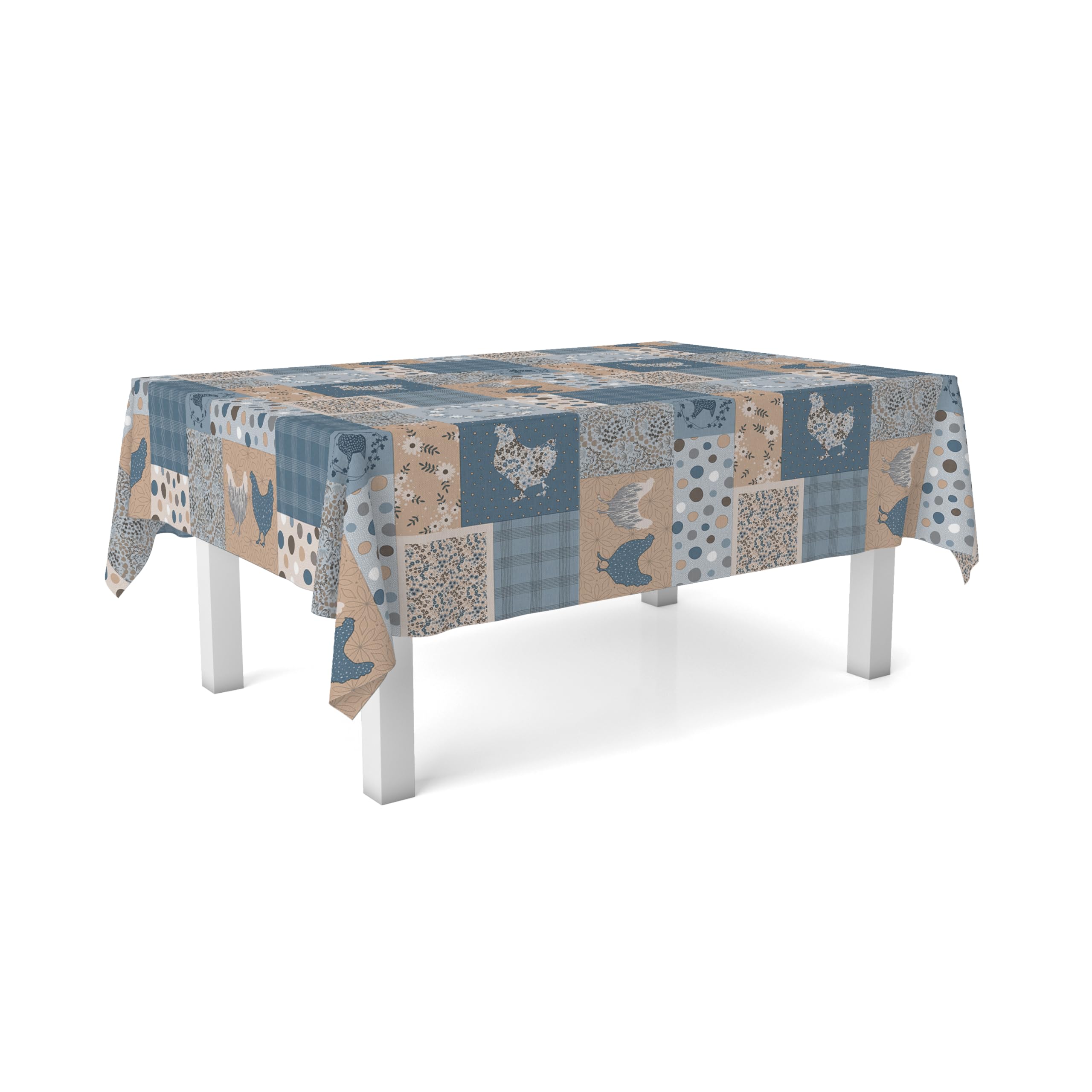 Martina Home Tablecloth Oilcloth Patch Blue 180 x 140 cm, 70.9 x 55.1 inch (Square) - Image 2
