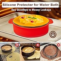 Vista 2 de Molde Desmontable de 9 Pulgadas Antiadherente, Molde Desmontable para Cheesecake de 9 Pulgadas con Protector de Silicona, Moldes Desmontables a