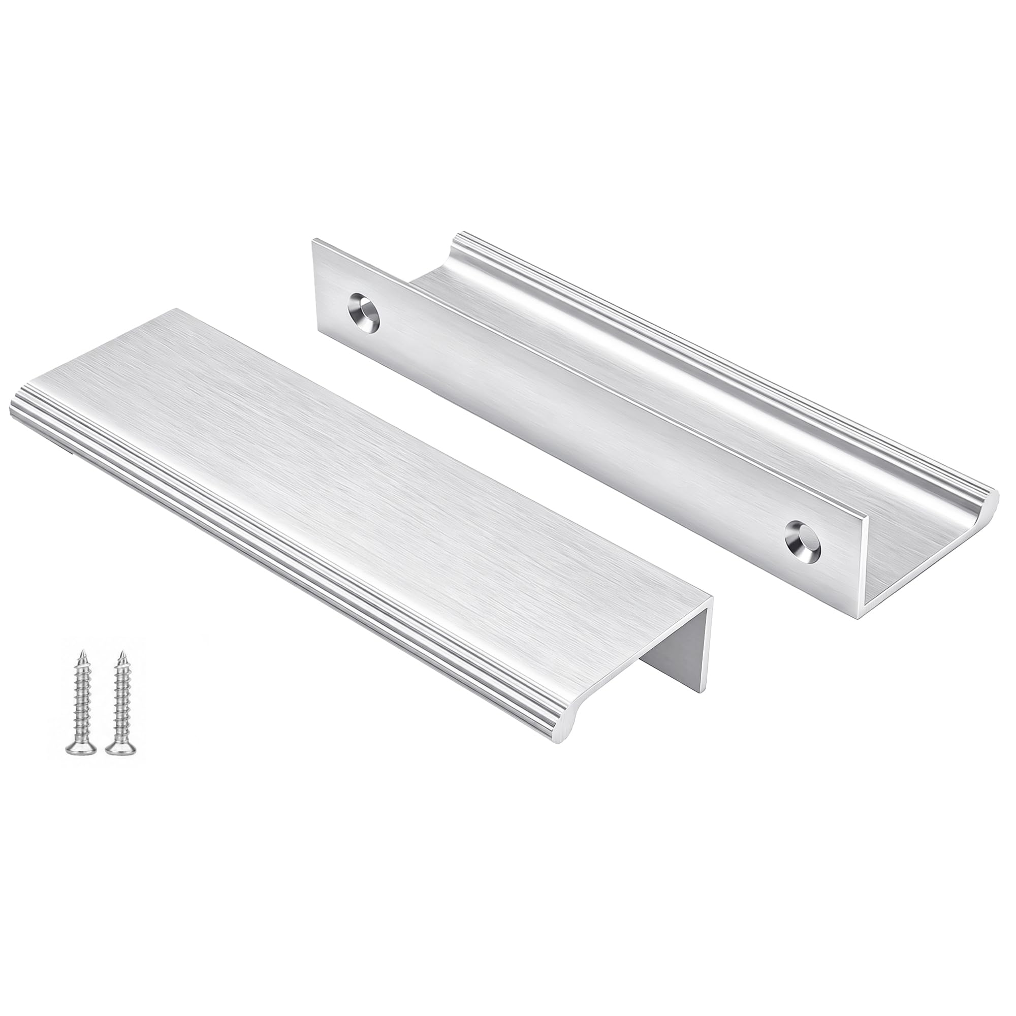 Peaha 10 Pack 3-3/4" Brushed Nickel Cabinet Pulls Finger Pulls