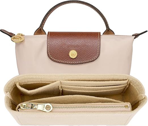 Bag Organizer Insert for Tote Bag, Felt Purse Organizer Handbag Backpack Compatible with Longchamp, Le Pliage, LV, Coach