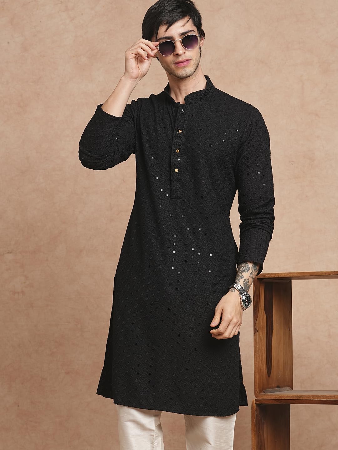 New Year Sale Swagg India Men'S Chikankari Kurta 2 New Year Sale Swagg India Men'S Chikankari Kurta