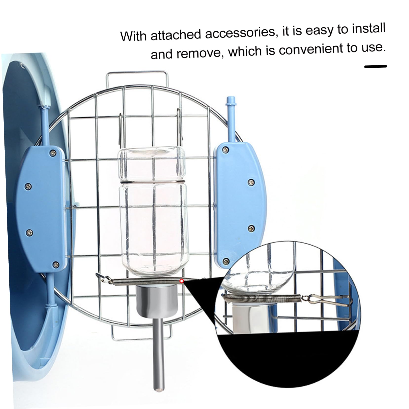Happyyami 2PCS Hanging Pet Water Bottles Dispensers for Rabbits Chinchillas Guinea Pigs Easy to Install Transparent Design Durable Construction
