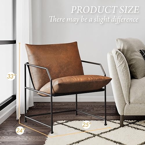 Miniatura 2 de Silla decorativa para sala de estar, cómoda silla de lectura para dormitorio, sillón tapizado, moderno de mediados de siglo, sillas decorativas para