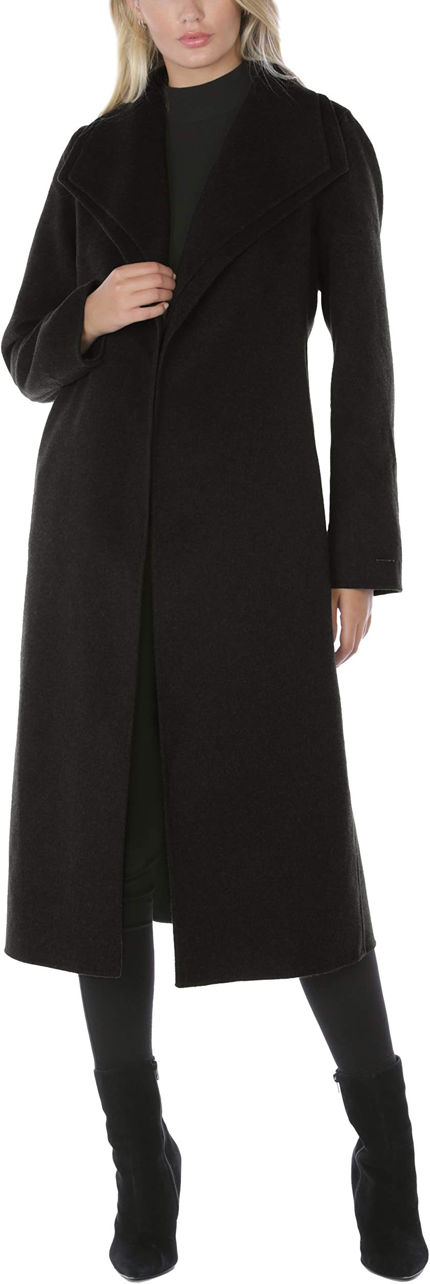 T Tahariwomens Maxi Double Face Wrap Coat Jacket