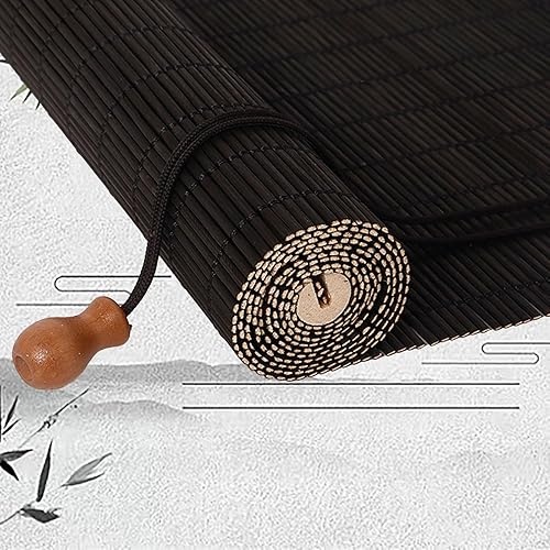Miniatura 1 de Persianas de bambú de bambú para exteriores, persianas enrollables de bambú para ventanas, persianas de bambú para patio, sin cordones para porche,