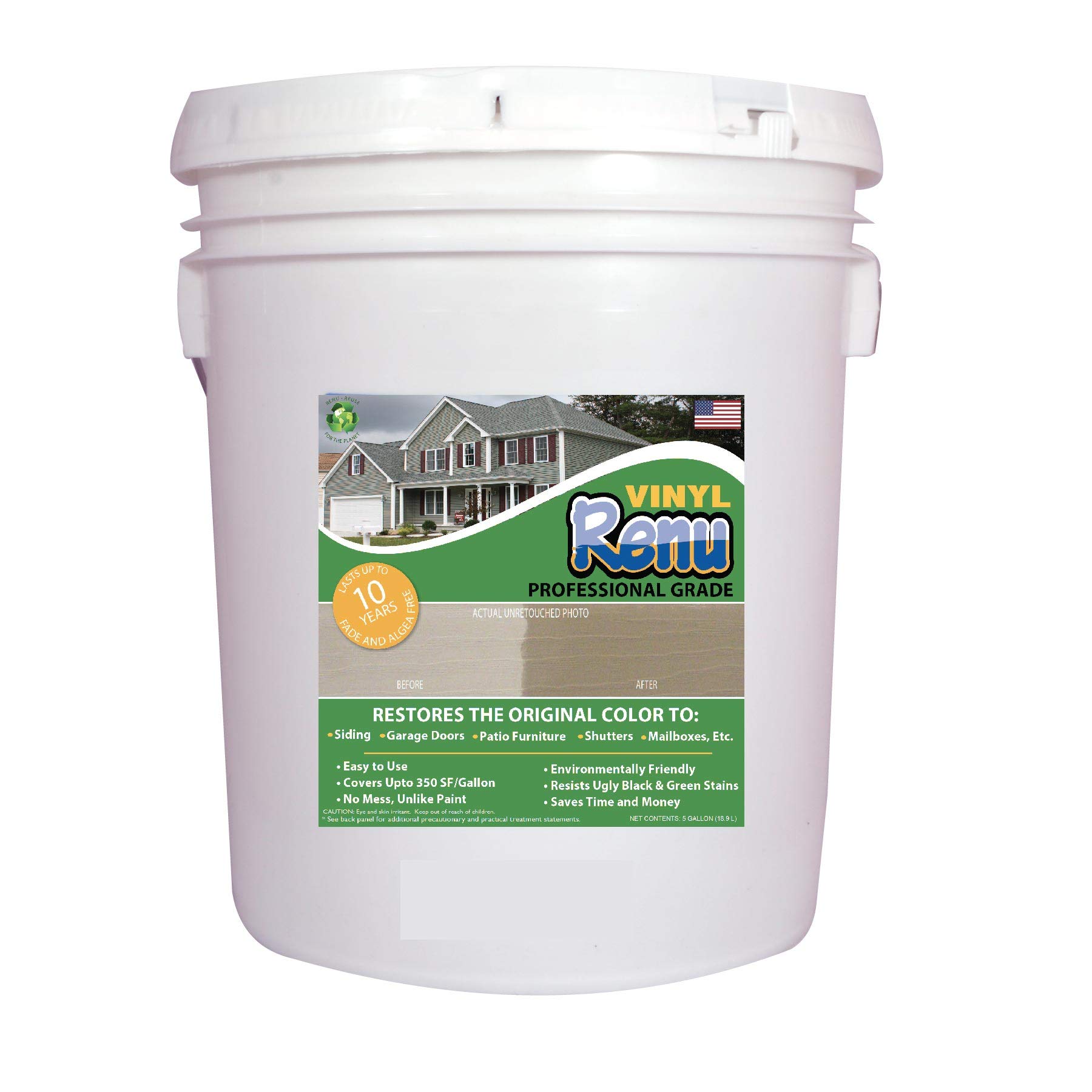 Vinyl Renu PRO 5 GallonVinyl Siding & Multi Surface RestorerRestores