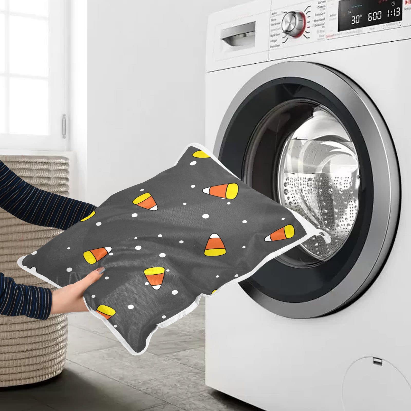 トップス doublezip foodie mesh crash foodie wash Set of 2 Delicates Laundry Bags,Candy Corn Pattern Durable