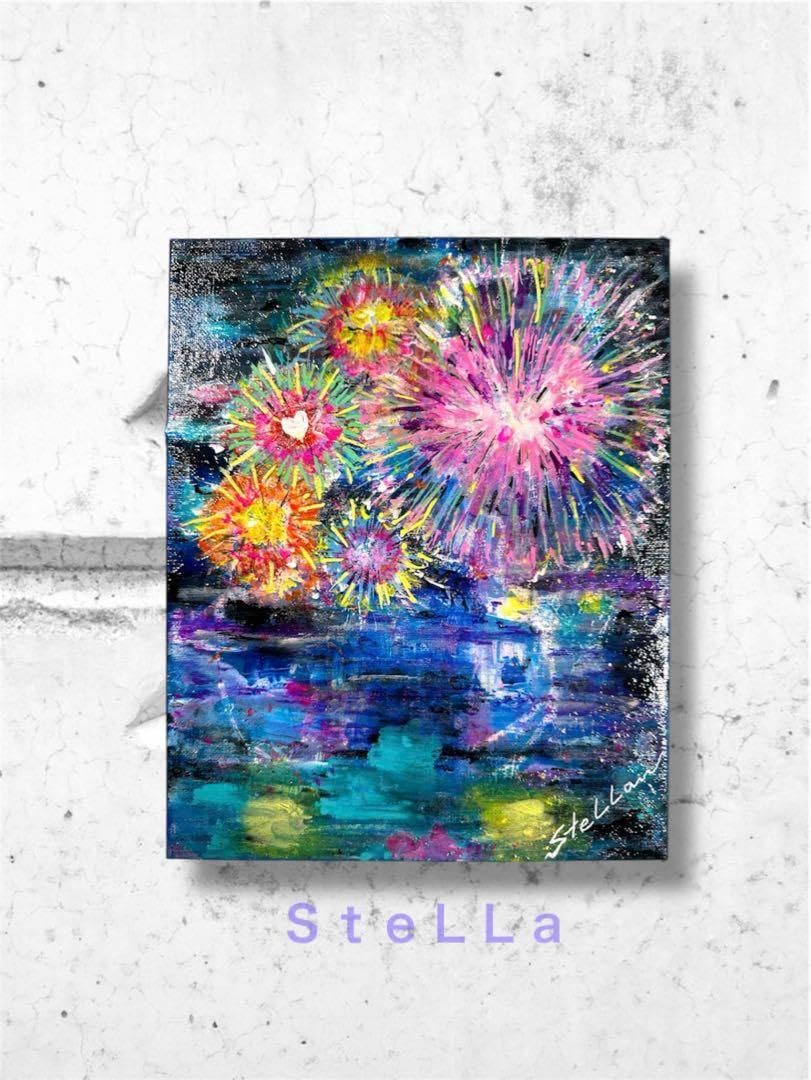 モダンアート　現代アート　　抽象画　北欧アート　おしゃれ雑貨　インテリア　花火 モダンアート 現代アート 抽象画 北欧アート おしゃれ雑貨