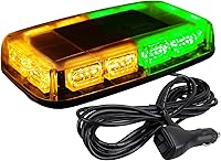 Vista 1 de ASPL 48 luces LED estroboscópicas para techo, alta visibilidad, advertencia de seguridad de emergencia, mini barra de luz estroboscópica con base