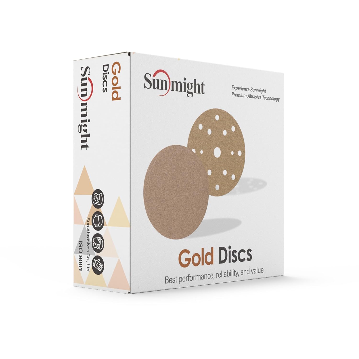 Sunmight Gold Grip No Hole 6 Inch Sanding Discs - 600 Grit, Premium Aluminum Oxide - Strong Latex Backing for Automotive, Marine, Wood & Metal Applications - Excellent Cutting and Long Life (50 Pcs)