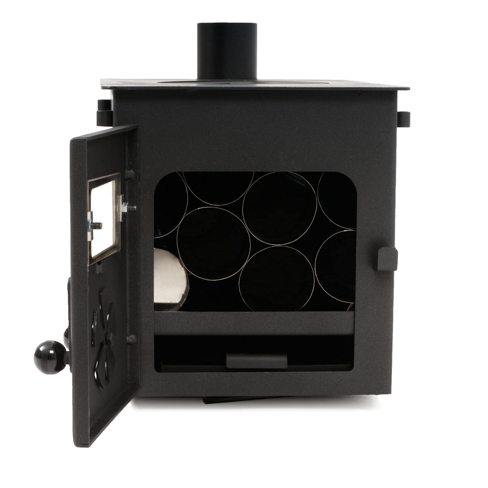 CampFeuer Zeltofen aus Stahl | 54,5 x 38,5 x 259,5 cm | schwarz | Tragbarer Holzofen für Camping, Outdoor, Zelt | Zeltheizung, Tent Stove, Outdoorofen, Zelt Ofen, Campingzubehör