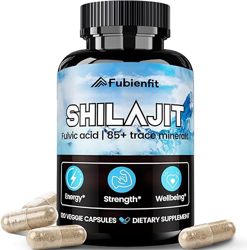 Himalayan Shilajit para hombres, cápsulas orgánicas puras de Shilajit, con Ashwagandha, Ginkgo Biloba, apoyo inmunológico y energético, 120 cápsulas