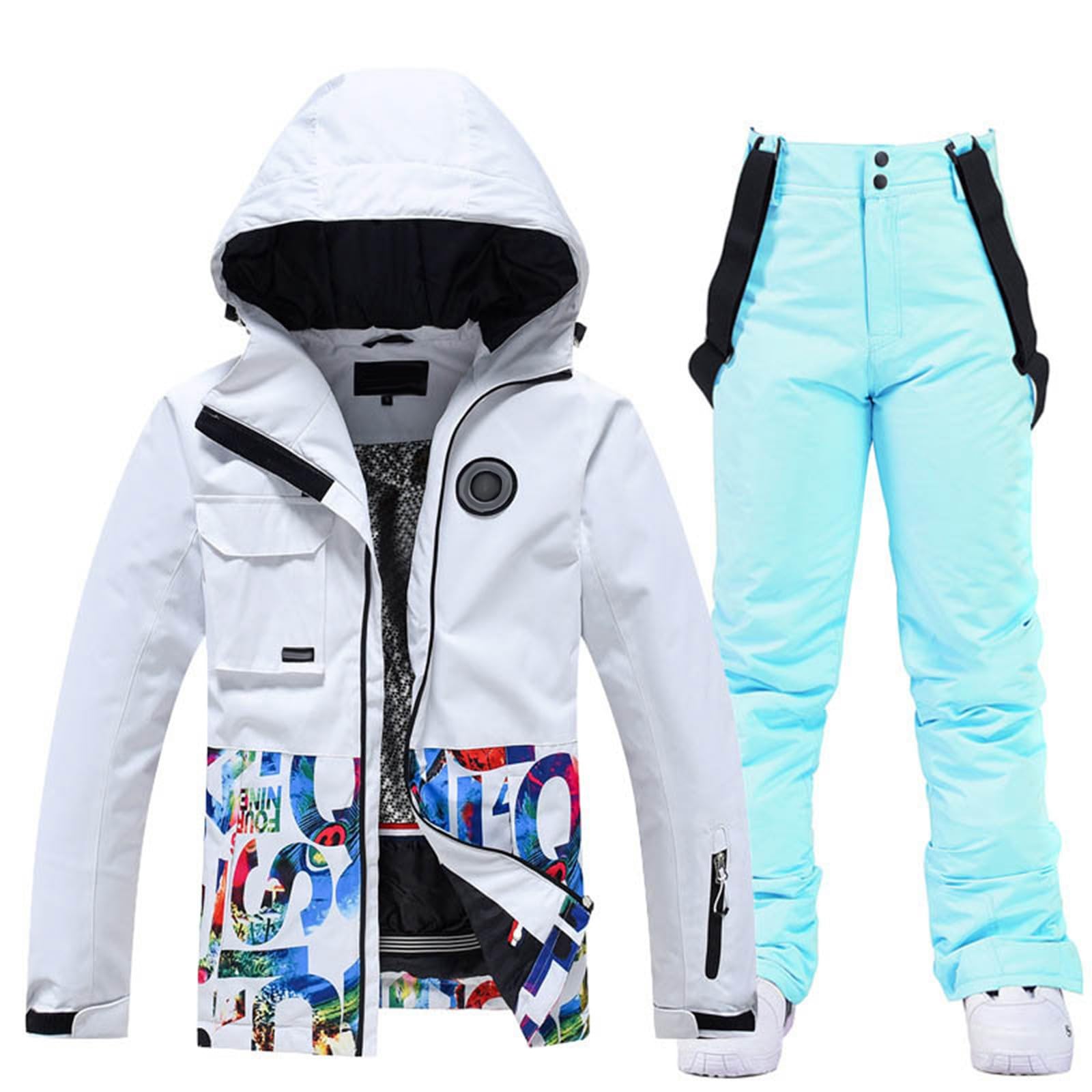 Damen Skianzug Warm Thermo Snowboard Hose Set Winter Outdoor Winddicht Zweiteiliger Kletteranzug