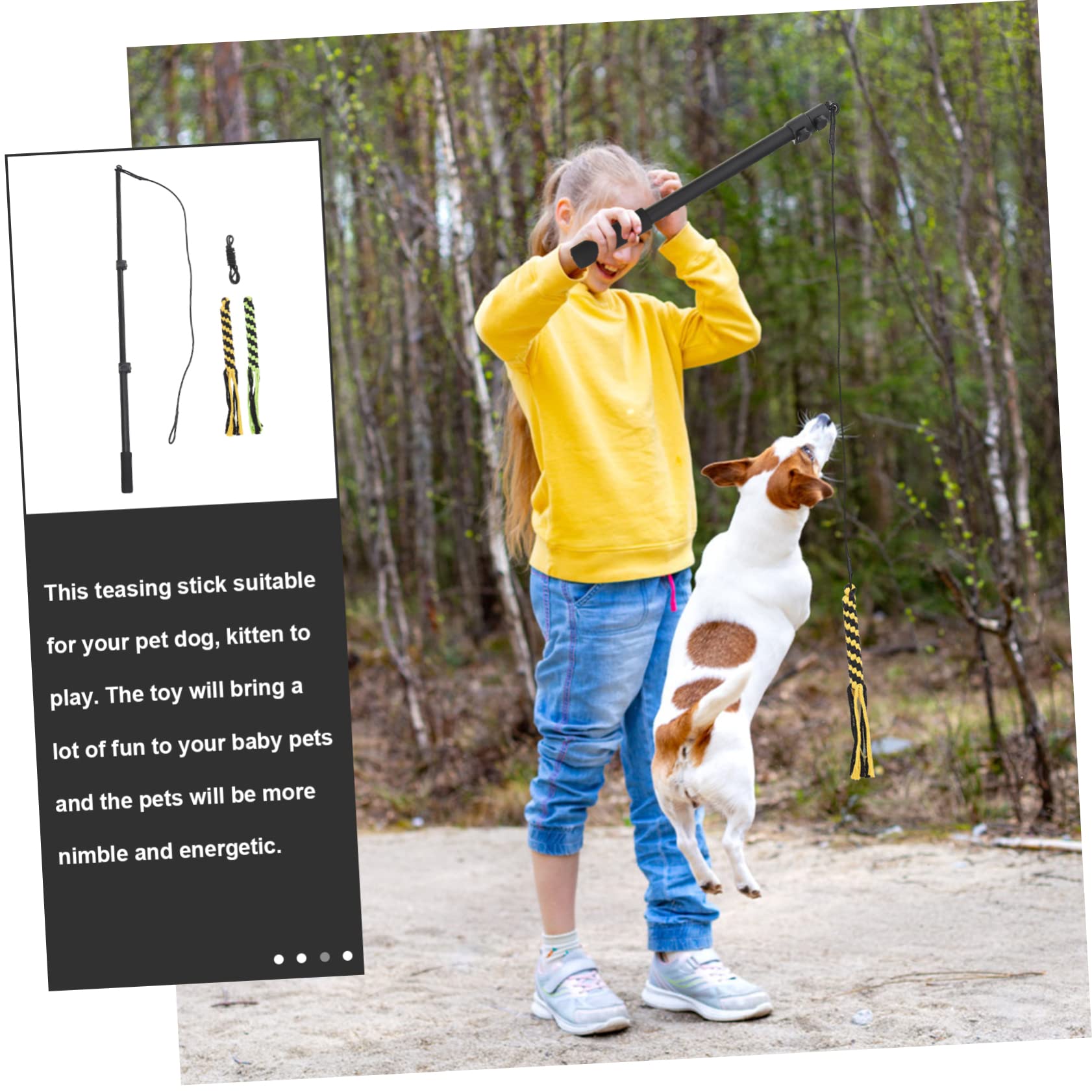 ERINGOGO 1set Telescopico Per Giochi Con Cani Per Addestramento e Divertimento Giocattolo Interattivo Per Cani e Cuccioli Design Leggero e Resistente Mantiene Tuo Animale e Felice