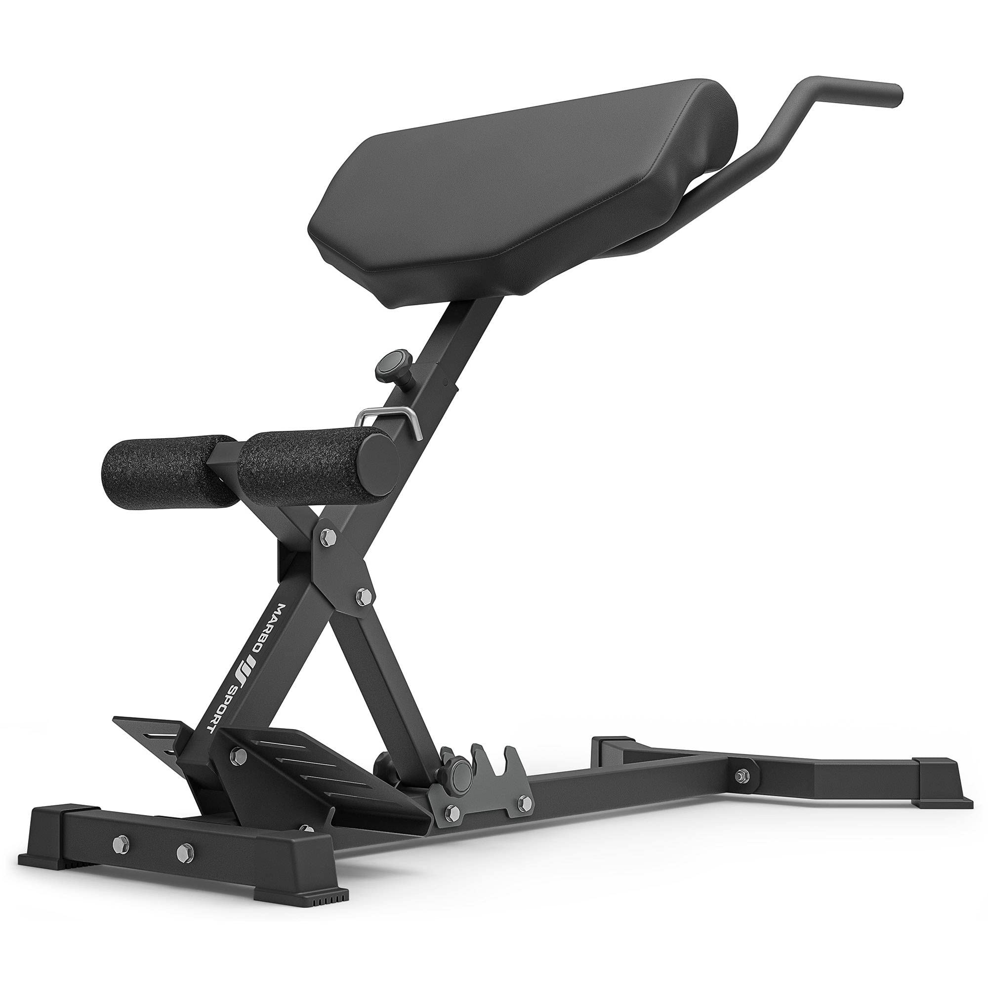 Marbo Sport - Hyperextension MS-L108 2.0 – Panca palestra regolabile per allenamento schiena – Attrezzi palestra casa multifunzione per fitness e allenamento completo nella palestra in casa