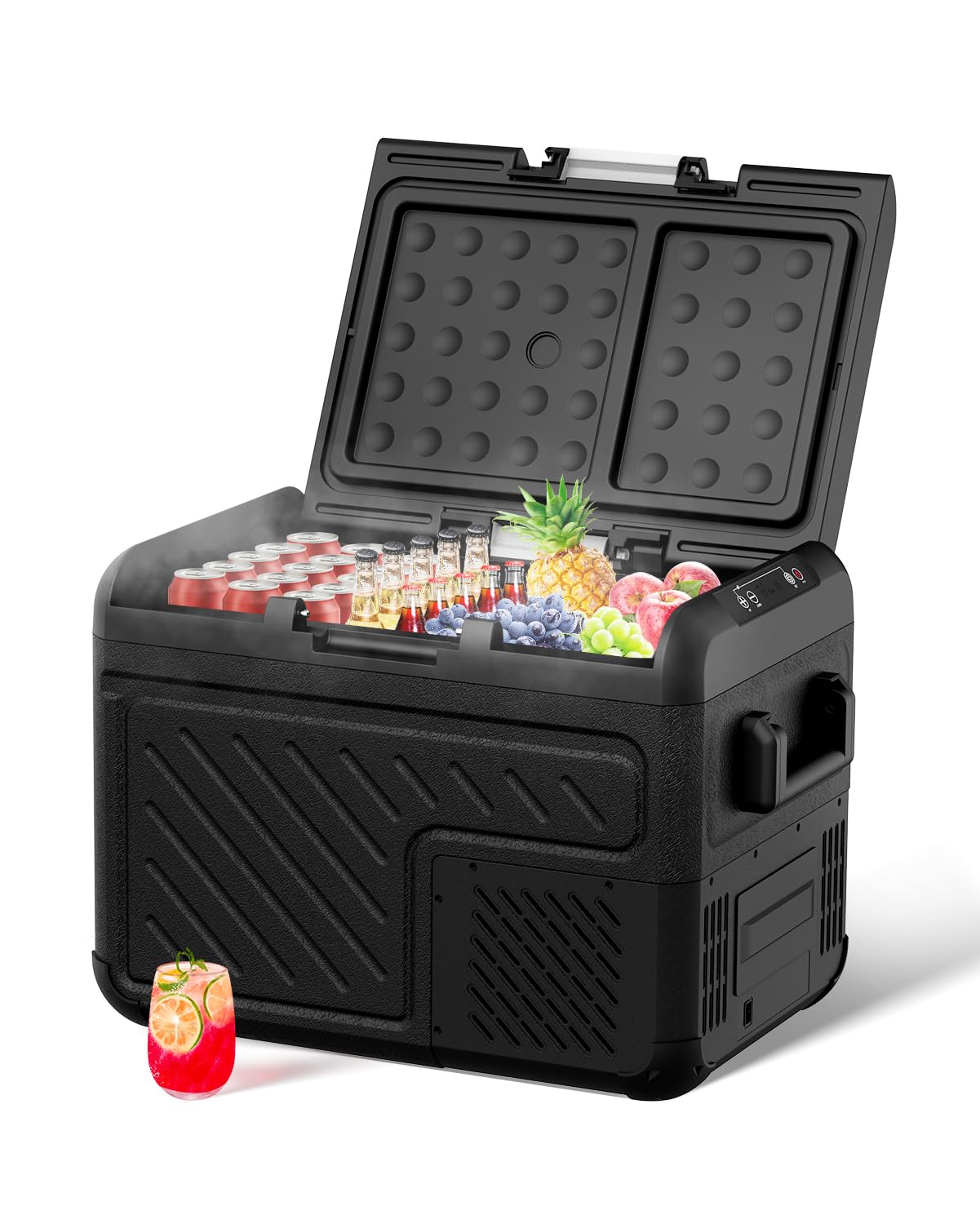 SubSun Car Refrigerator, 40Liter(42qt) RV Refrige with 12/24V DC & 110-240V AC, Portable Freezer Electric Compressor Cooler For Car, RV, Camping, Travel, Fishing, Outdoor or Home Use