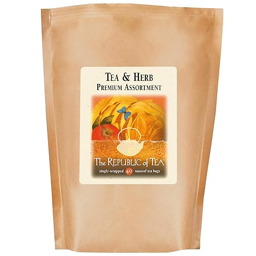 Miniatura 2 de The Republic of Tea Surtido prémium de tés y hierbas, 40 bolsas de té envueltas individualmente